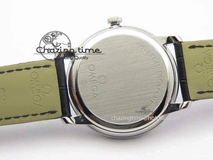 0311 De Ville MK 1:1 Best Edition SS Blue Dial On Black Leather Asian Seagull T1701 (Sec@6) Casual 8242